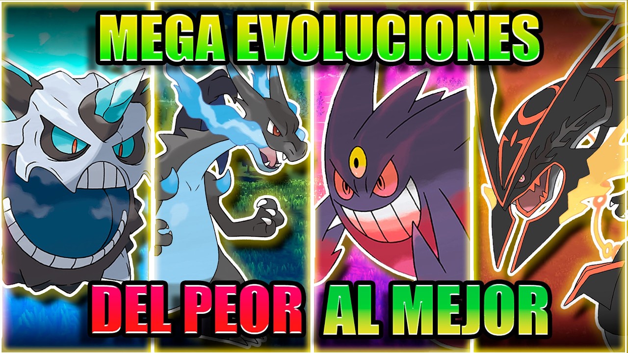 TODAS LAS MEGA EVOLUCIONES de MÁS DEBIL a la MÁS FUERTE