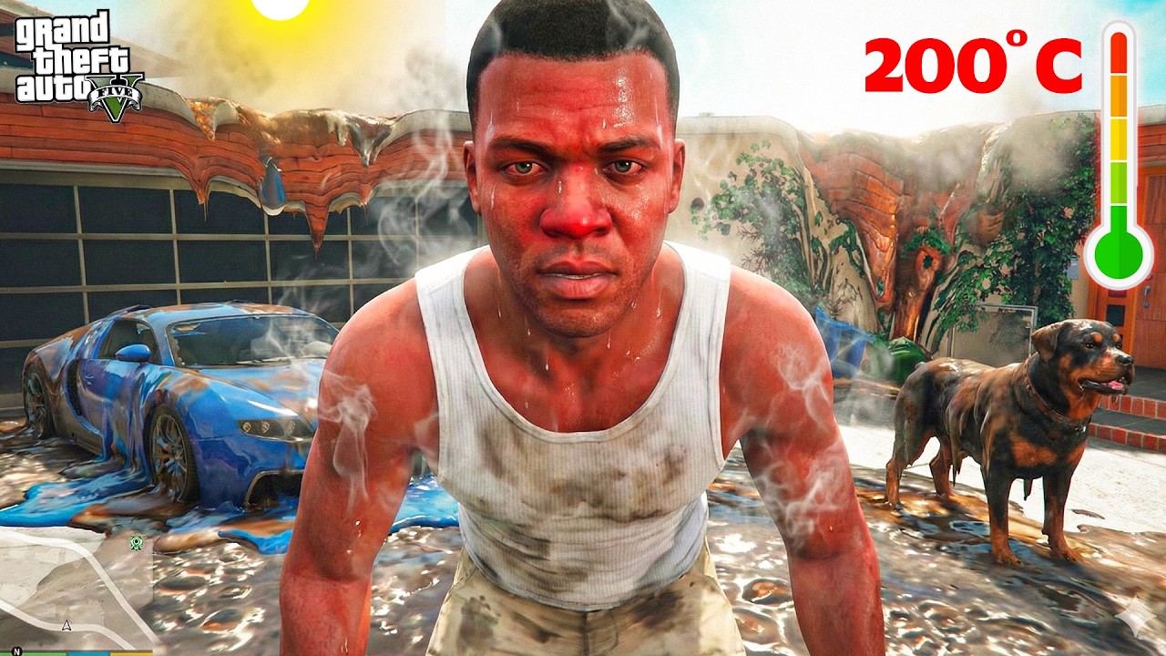 Franklin SURVIVING The Hottest DAY Ever in GTA 5 !