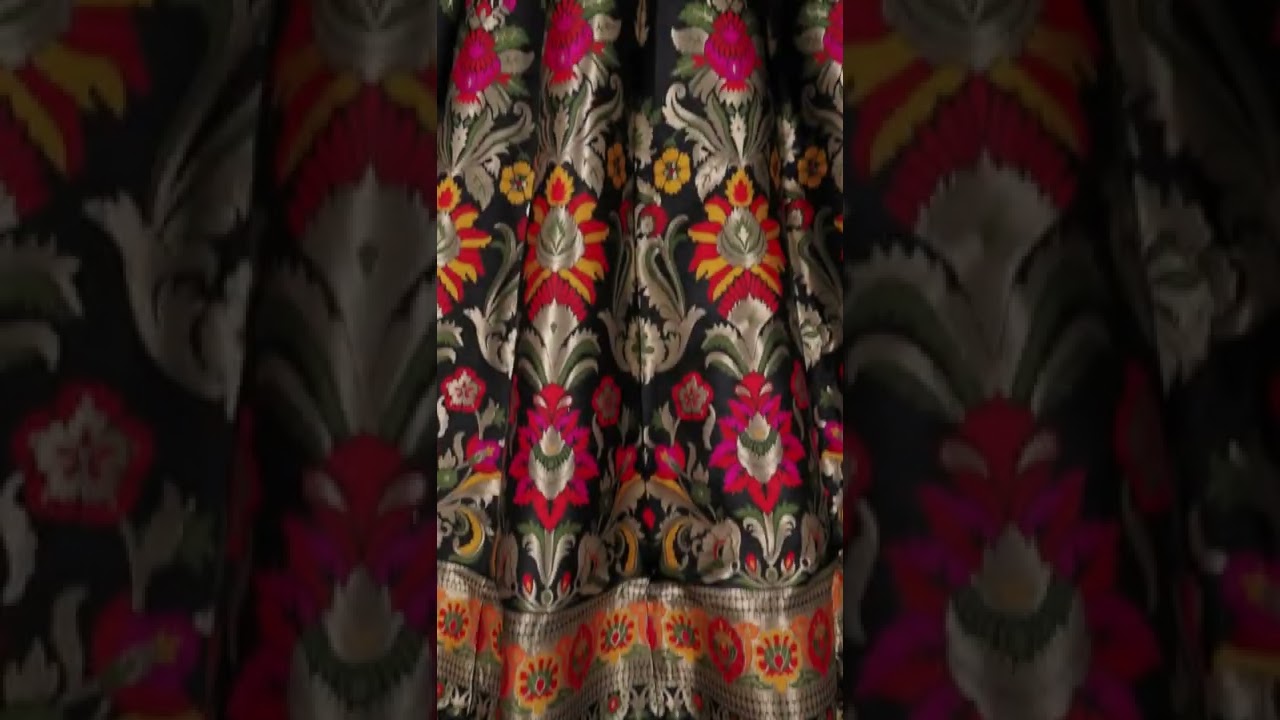 pure Banarasi silk lehenga fabric collection #pastelcolours #onlineshopping #silklehenga #brocade