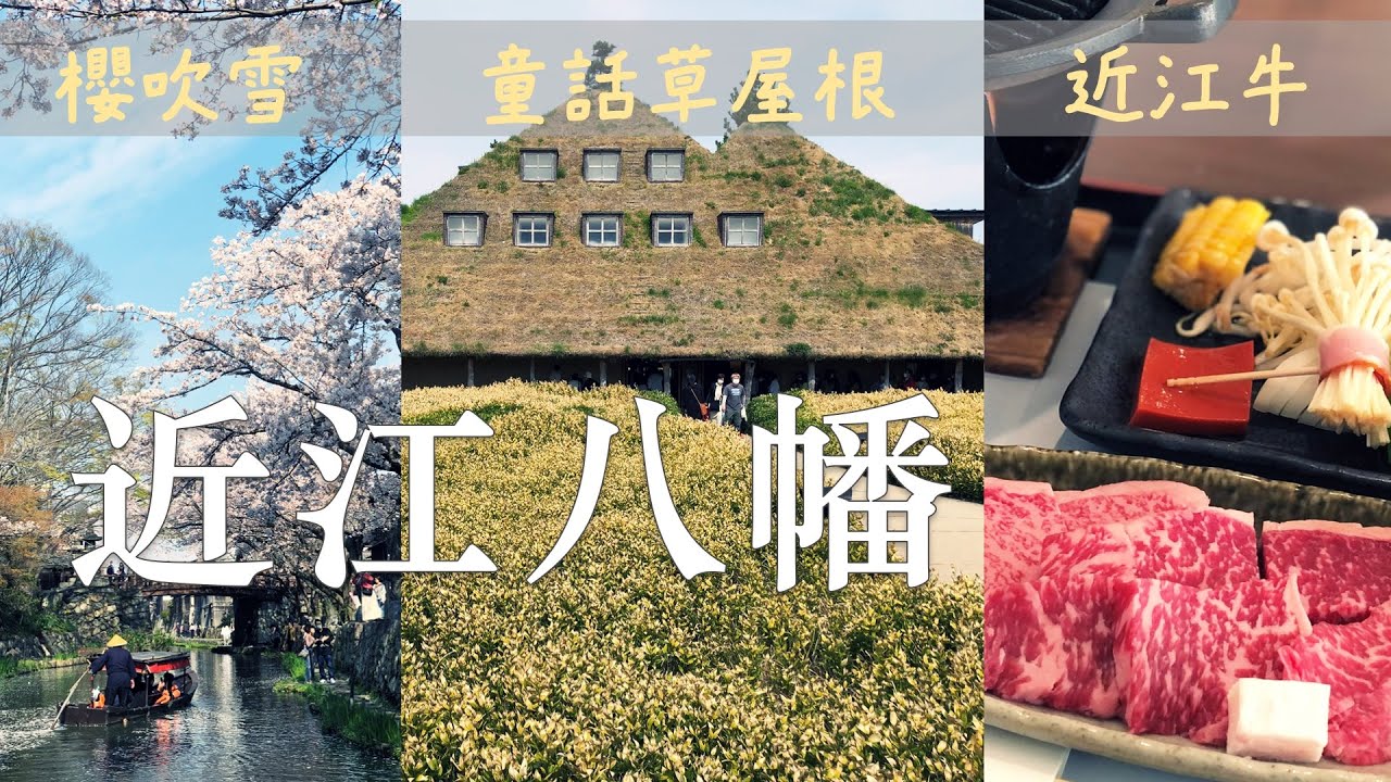 日本花見Ep.13｜近江八幡賞櫻一日散策｜從京都出發30分鐘｜La Collina草根屋吃甜點、八幡堀櫻吹雪、丸竹近江牛 西川｜JAPAN SAKURA Vlog