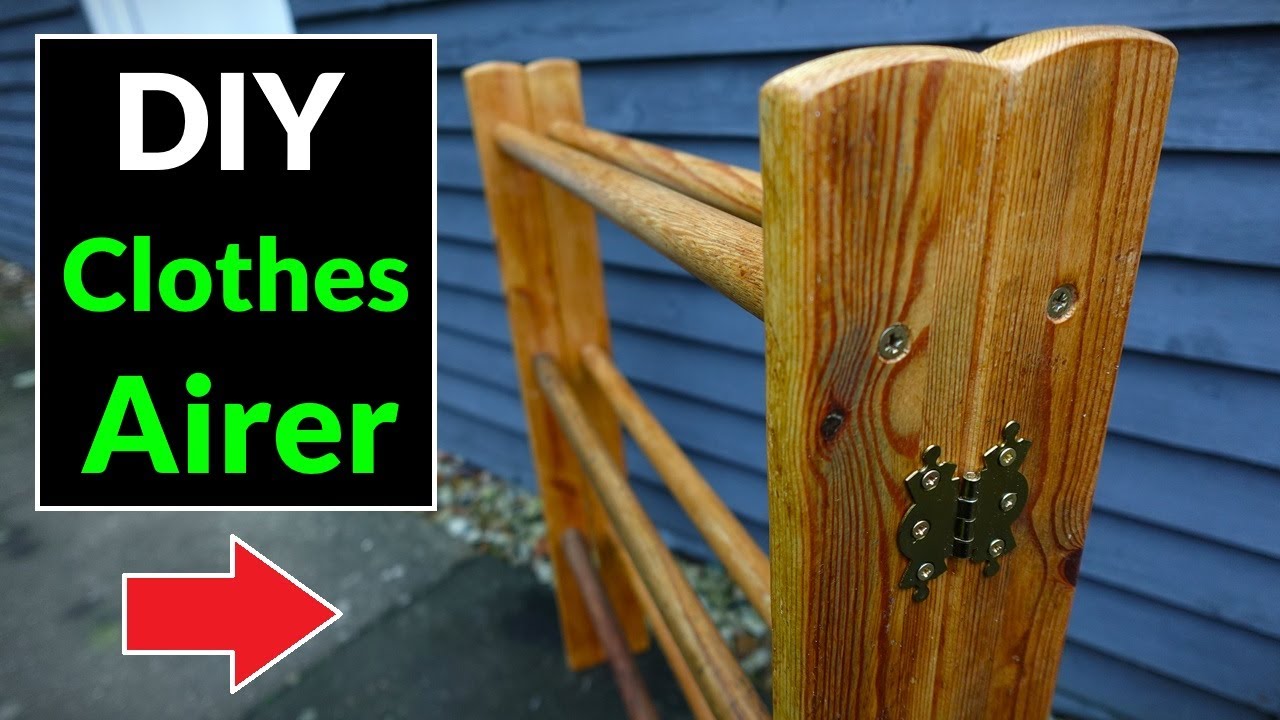 Making a Clothes Airer / Horse / Drying Rack (DIY Scrap Wood Project)