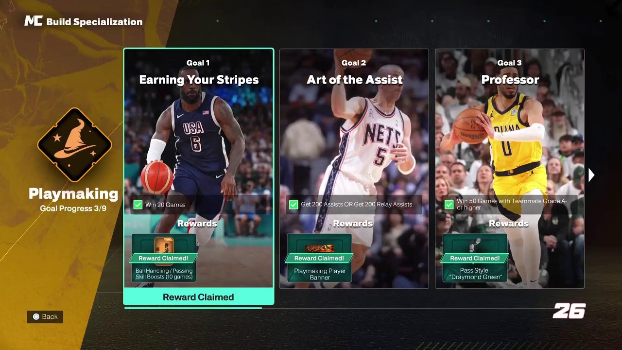 GOAT BACK NBA 2K26  Season 4PARK