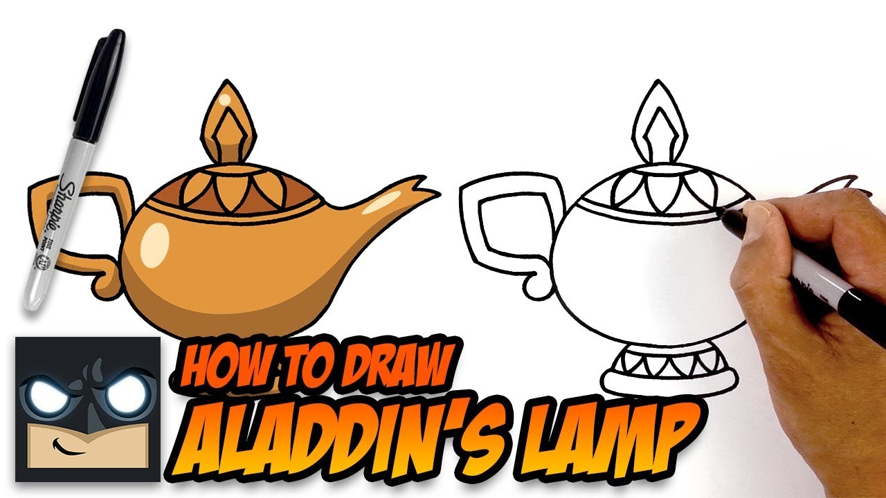 How to Draw Aladdin Lamp (Step-by-Step Tutorial for Beginners)