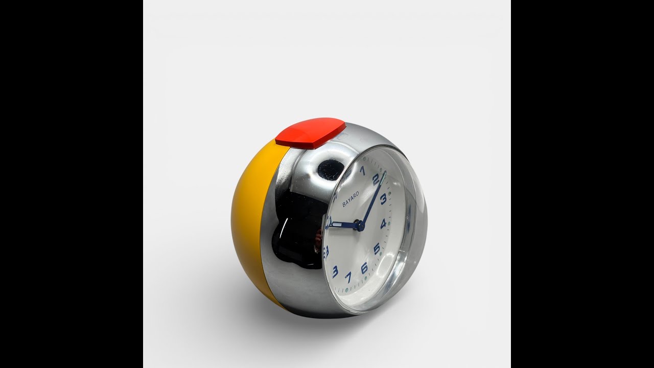 Bayard Space Age Spherical Alarm Clock | Vintage Mechanical Design (1960s–70s)