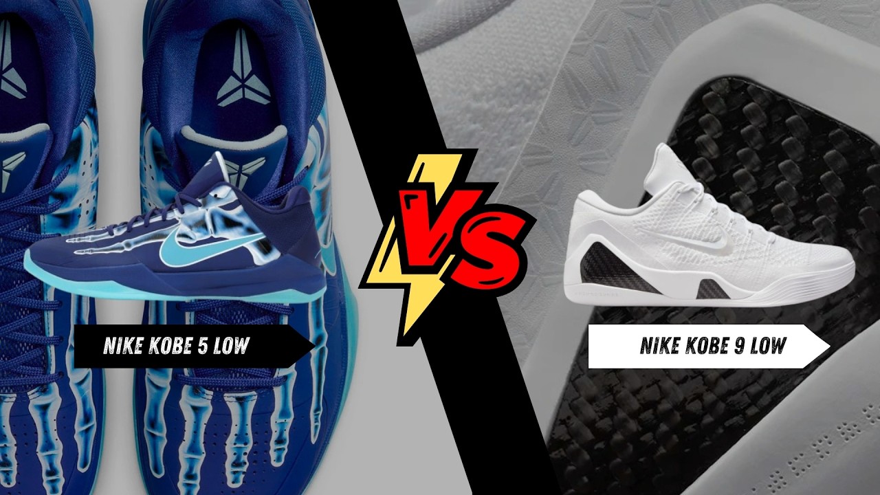 NIKE KOBE 5 VS NIKE KOBE 9 LOW