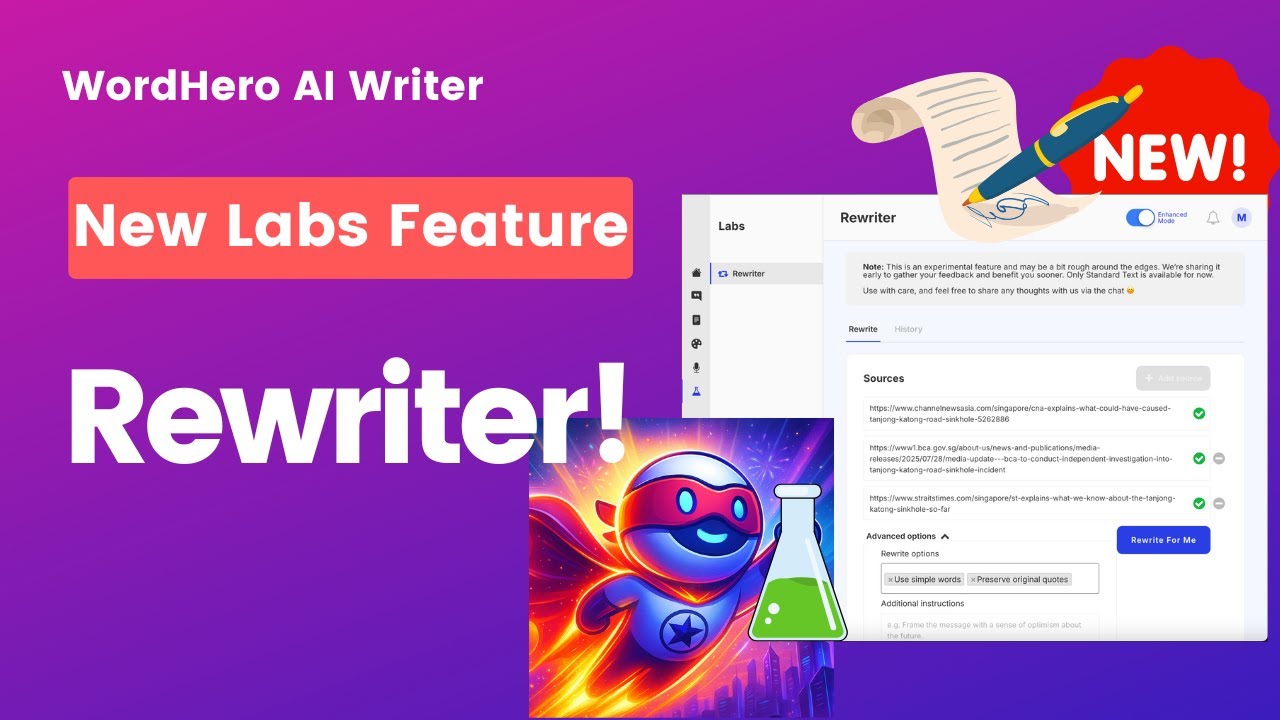 Introducing Labs: Your Creative Test Zone in WordHero!