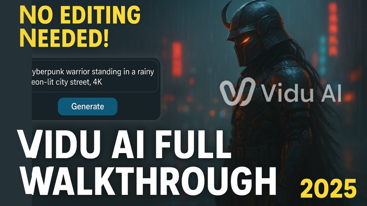 Vidu AI Full Tutorial: Turn Text & Images into Stunning Videos 2025 Walkthrough