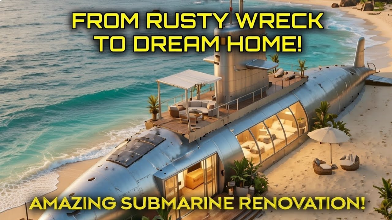От ржавой подводной лодки до роскошного пляжного дома 🌊 | Невероятное преображение
