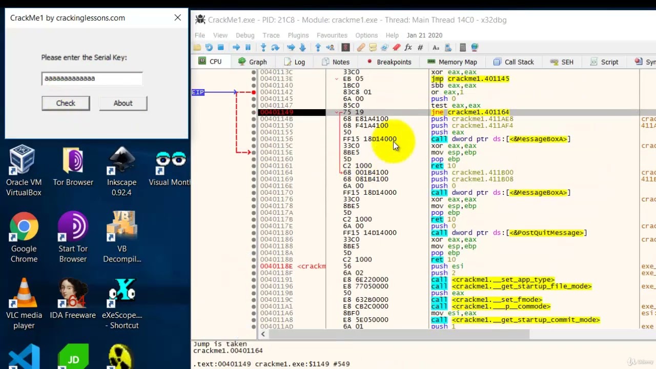 RE Windows GUI Program: Setting breakpoints on strings - Part 4