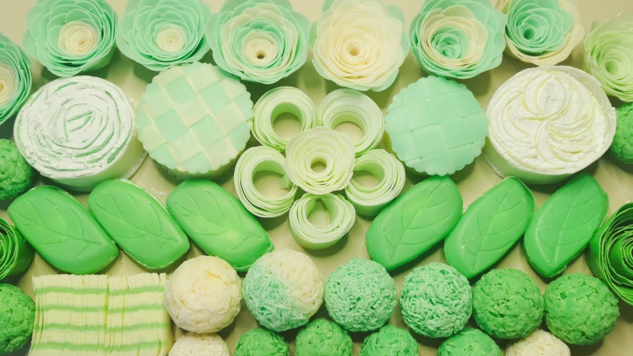 Crushing soap boxes with starch💚Soap Balls💚Soap Roses💚Soap Chips
