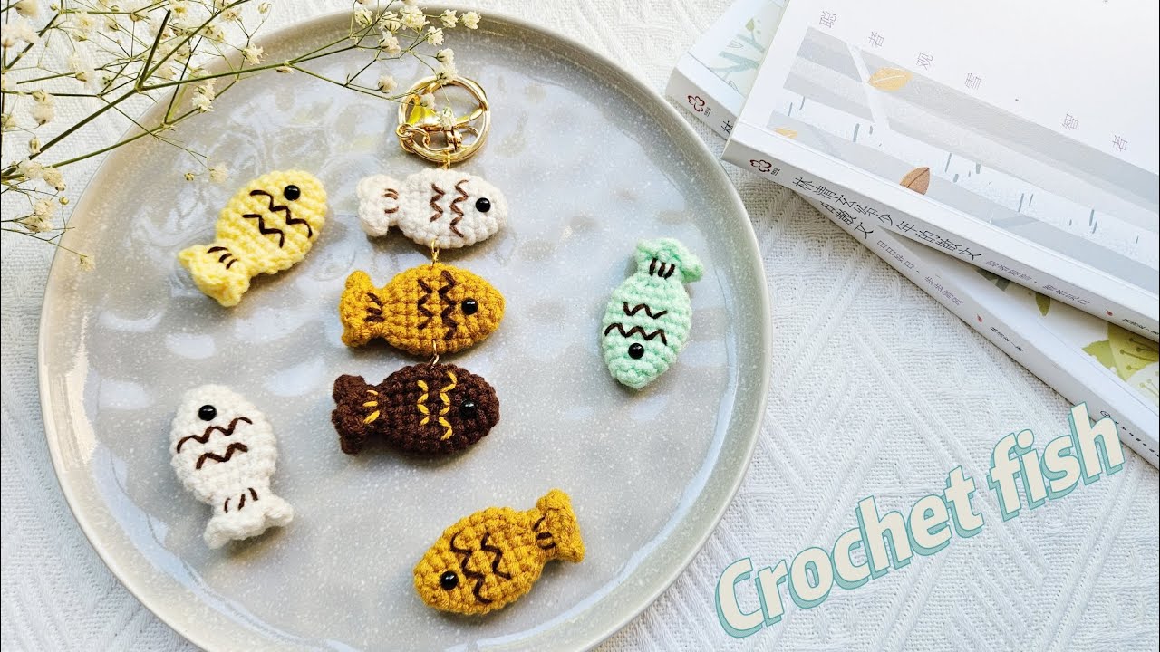 Crochet fish Keychain#crochet #amigurumi #handmade