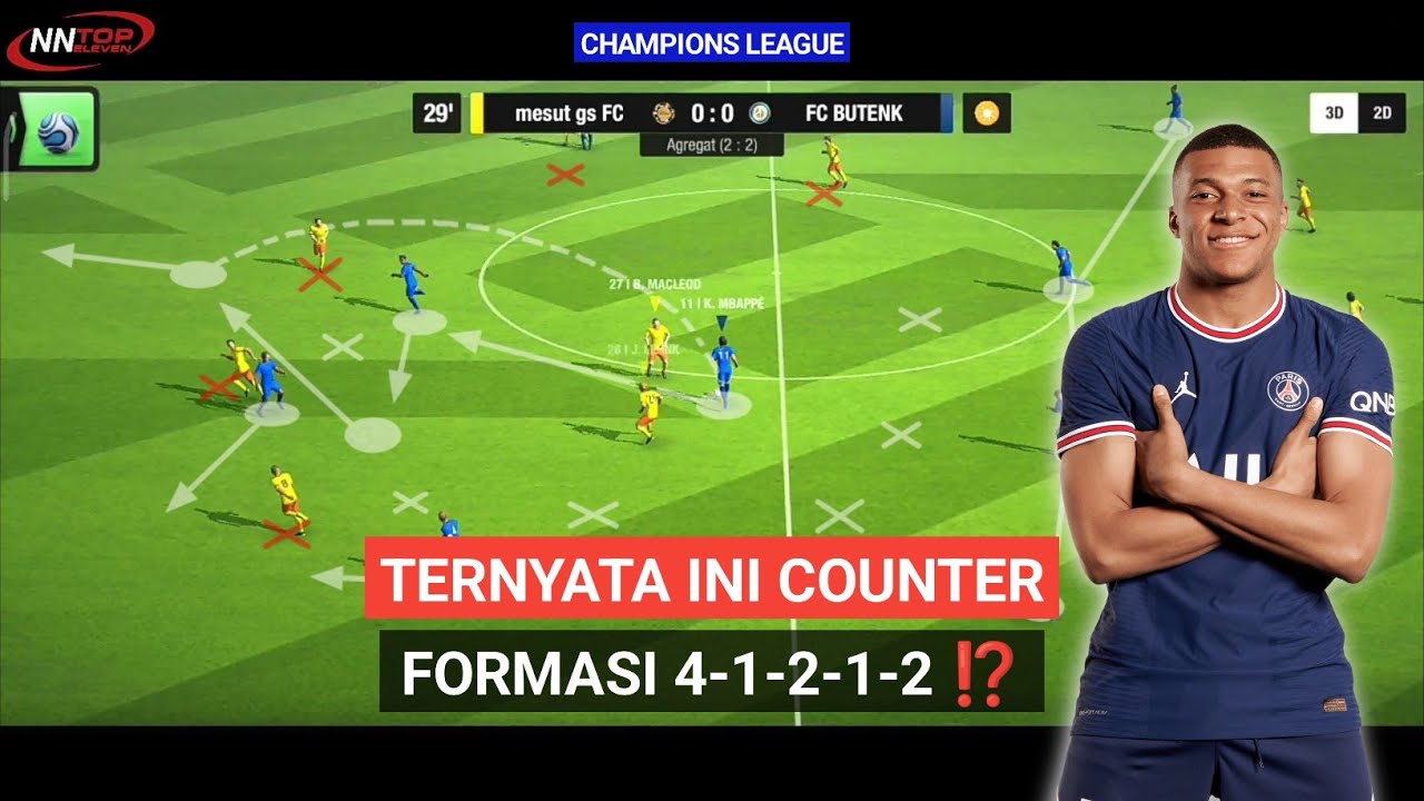 Owh Ternyata Ini Counter Formasi 4-1-2-1-2 ⁉️ Top Eleven