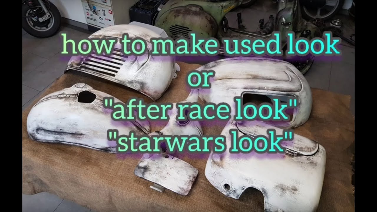 Used Look,  after Race, Lackierung Vespa PX (Star Wars look)