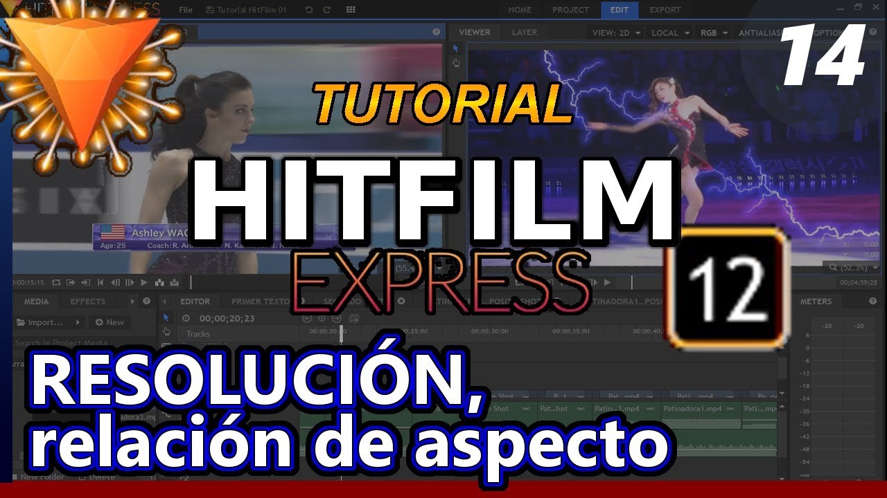 HITFILM EXPRESS 12: RESOLUCIÓN, RELACIÓN DE ASPECTO instagram, facebook, youtube, cine Tutorial 14