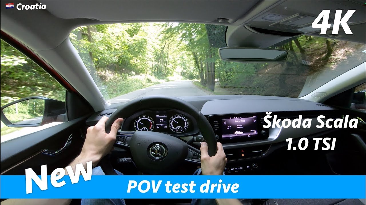 Škoda Scala 2019 Style - POV тест-драйв в 4K | 1,0 TSI 115 HP Ускорение 0 - 100