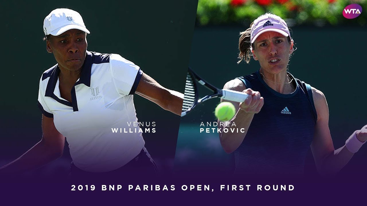 Venus Williams vs. Andrea Petkovic | 2019 BNP Paribas Open First Round | WTA Highlights
