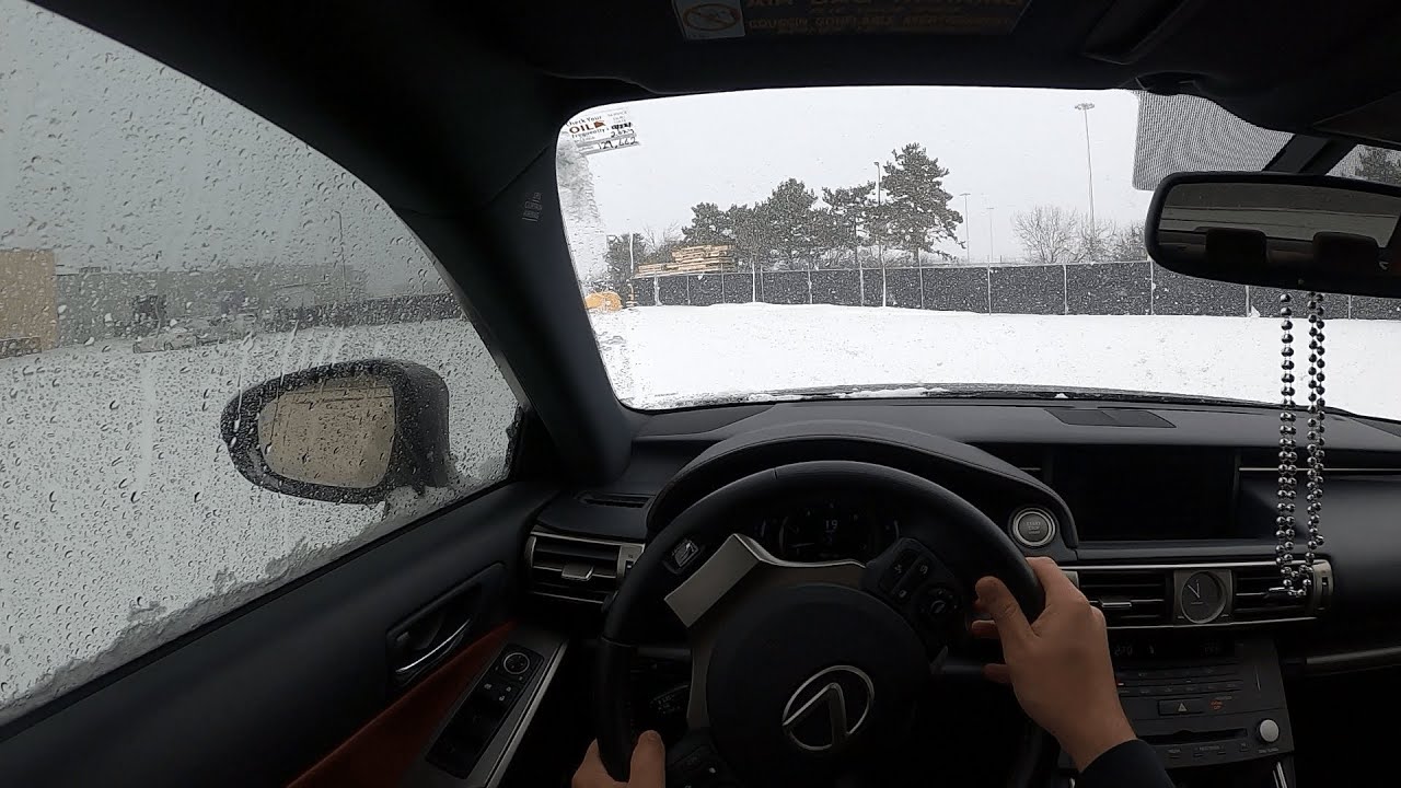 First Snowstorm Fun! Lexus IS250 F Sport POV + Donuts