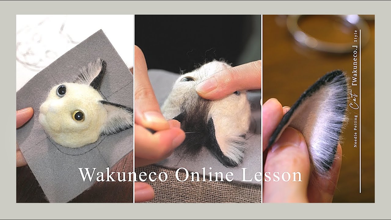 Wakuneco Online Lesson Open! English subtitled　羊毛フェルトのレッスンサイトがオープンしました！