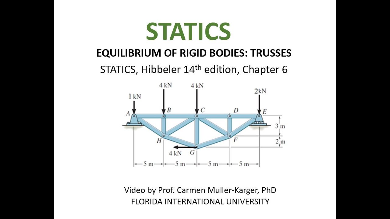 EGN 3311 Example 6 7 Trusses, combine Method of Joint and Method of Sections V2