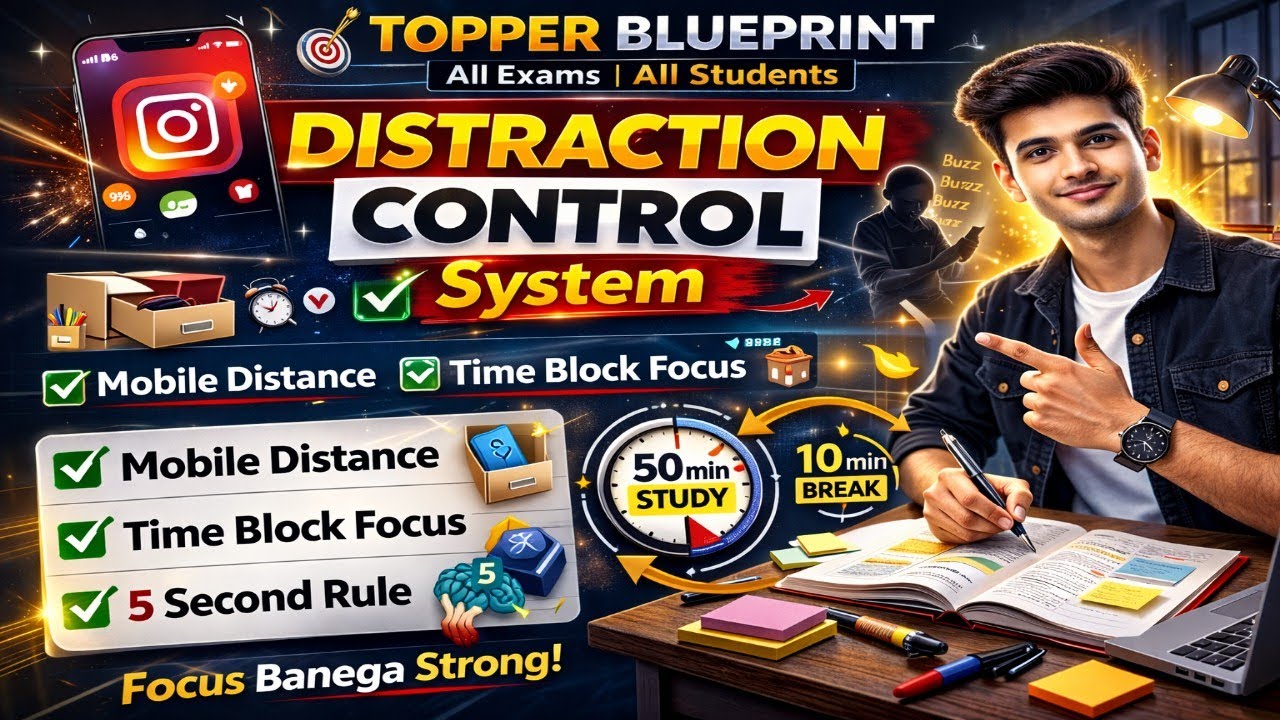 Distraction Control System | Mobile Control + Focus Formula | Vidya Flux | TOPPER BLUEPRINT – Day 7