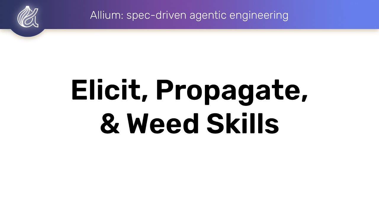 Allium: Spec-driven agentic engineering with elicit, propagate & weed