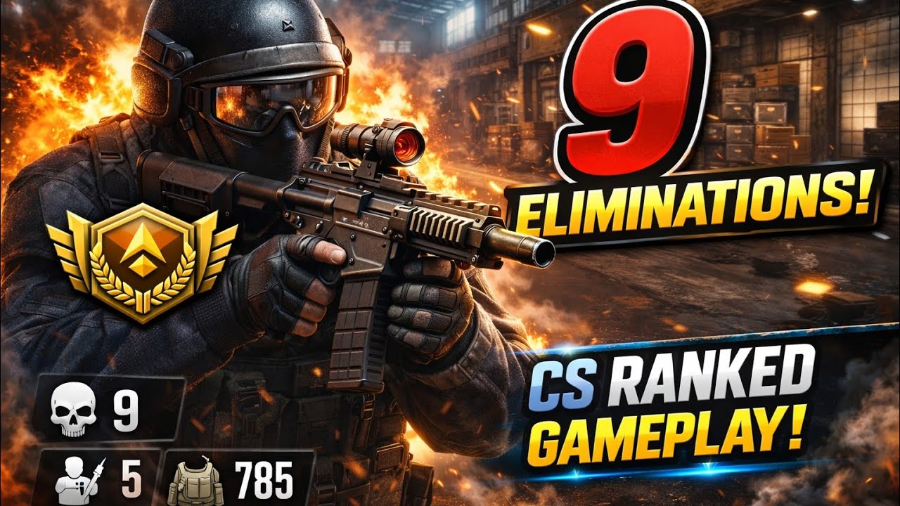 CS RANKED GAMEPLAY! 9 KILLS KE SATH BOOYAH 🔥# satya #ff #satyagaming 