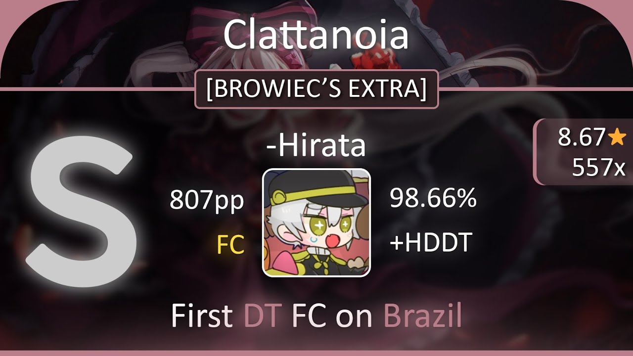 [8.67⭐] -Hirata - Clattanoia [BROWIEC'S EXTRA] +HDDT 98.66% FC | 807pp