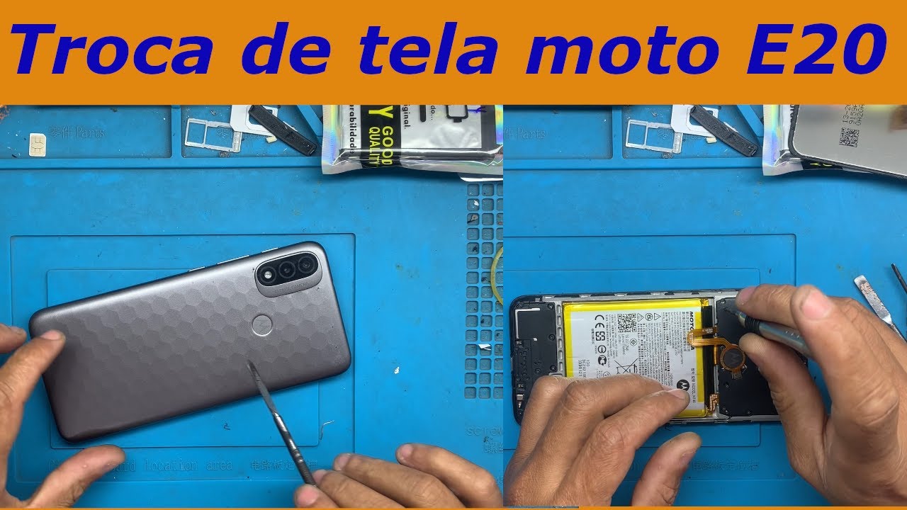 Como Trocar a Tela Completa do Motorola Moto E20: Display e Touch