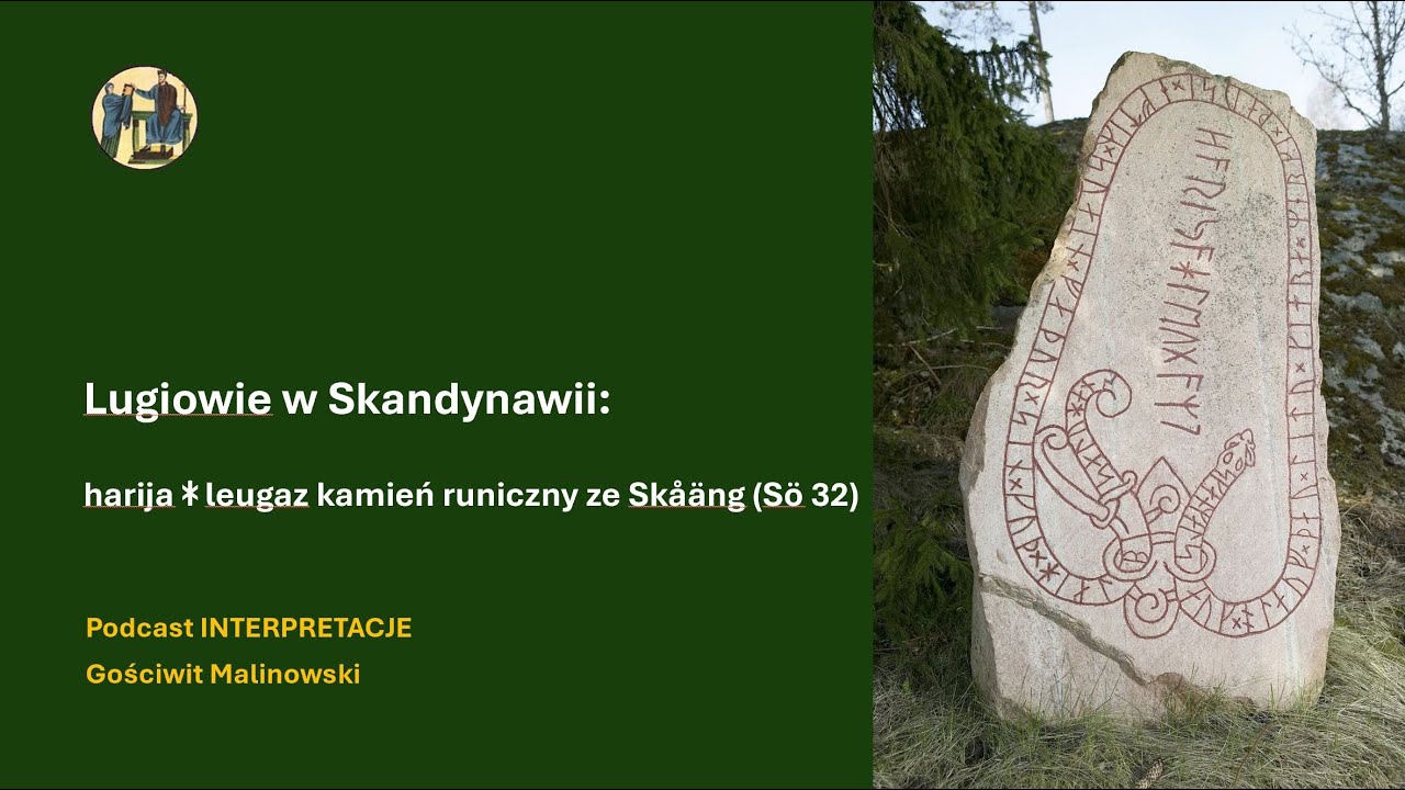 214 Lugiowie w Skandynawii: harija ᚼ leugaz kamień runiczny ze Sk&aring;&auml;ng (S&ouml; 32)