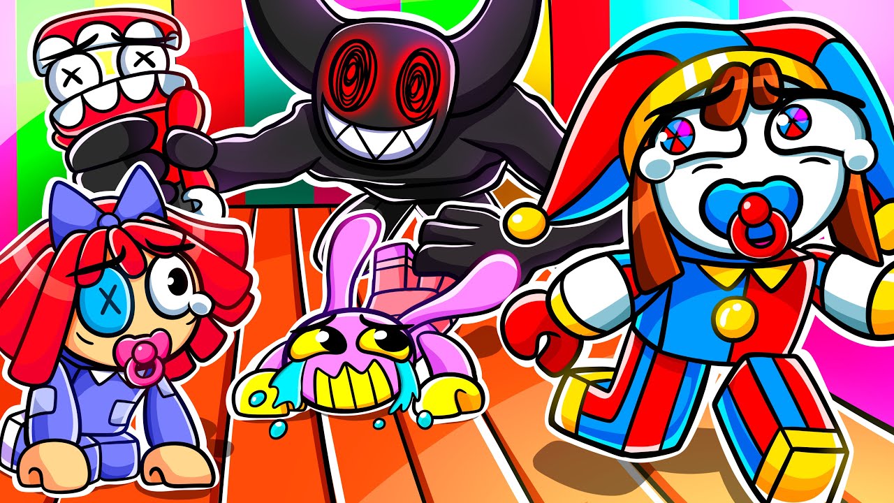 Pomni e o CIRCO DIGITAL vão em uma CRECHE ASSOMBRADA no ROBLOX!