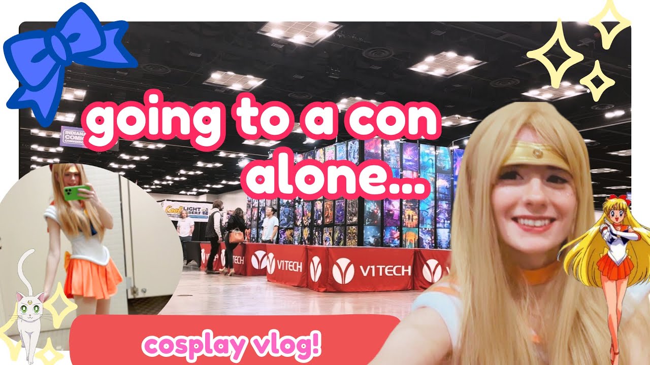 going to a con alone as an introvert 🌙🧡 sailor venus cosplay & con vlog!