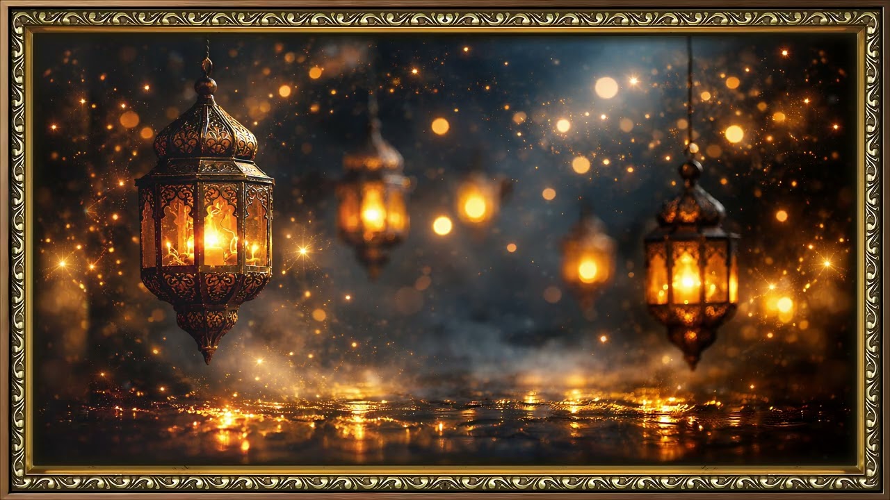 The Art Corner TV 4K🤲 | Gold framed vintage |  افضل خلفيات رمضان على شاشة التلفاز