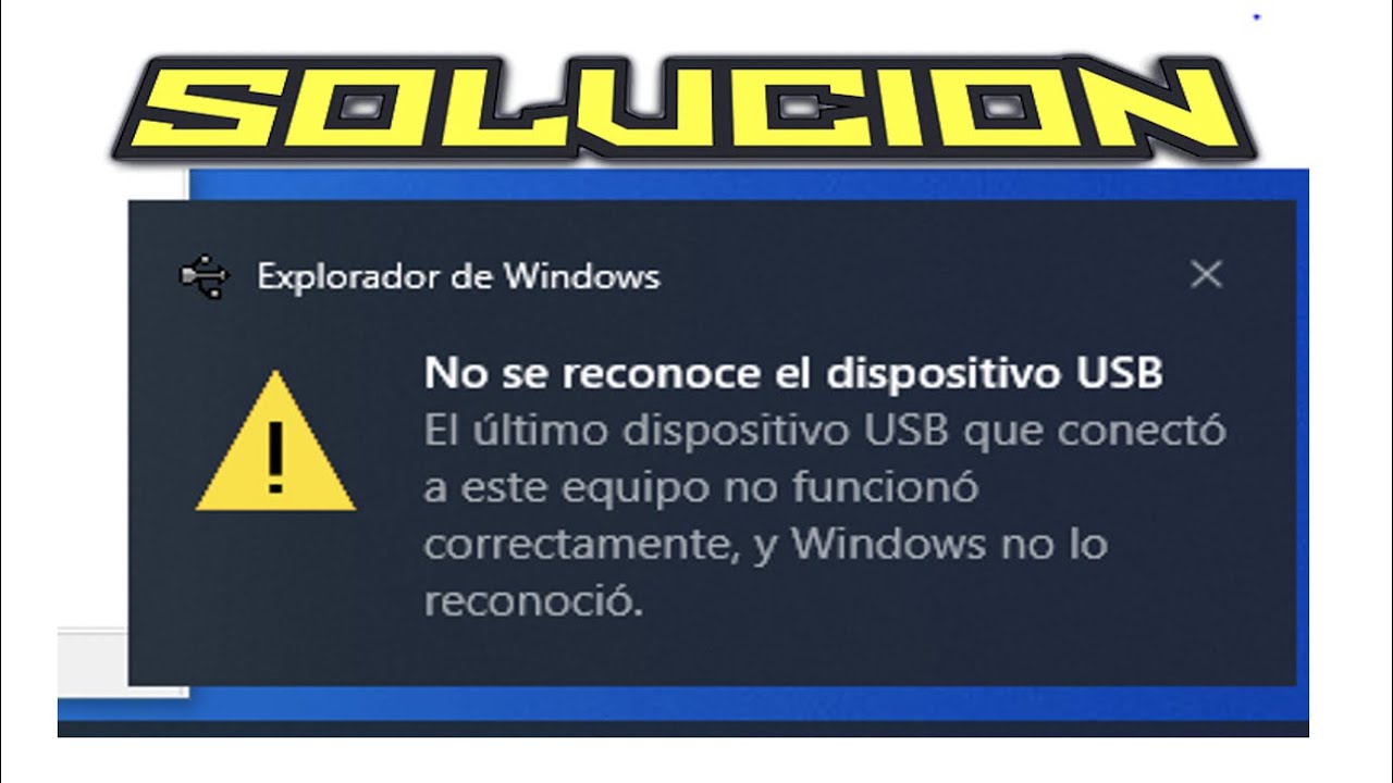 SOLUCION NO SE RECONOCE EL DISPOSITIVO USB EN WINDOWS 10 ✅ MI LAPTOP/PC NO RECONOCE MI MOUSE USB