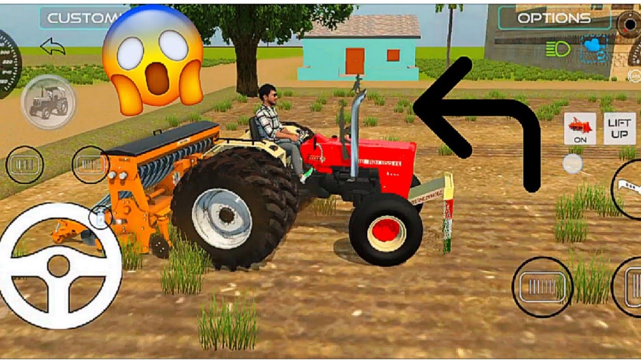 Tractor🚜 and super seeder😱🔗 khet me 💨 Swraj 855♥️ #tractor #855swaraj #modified #game  #subscribe 😟