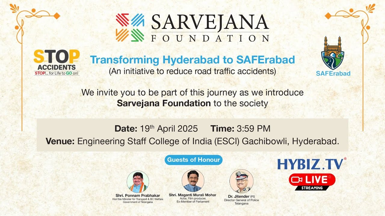 Transforming Hyderabad To Safe Hyderabad | Sarvejana Foundation | Minister Ponnam Prabhakar
