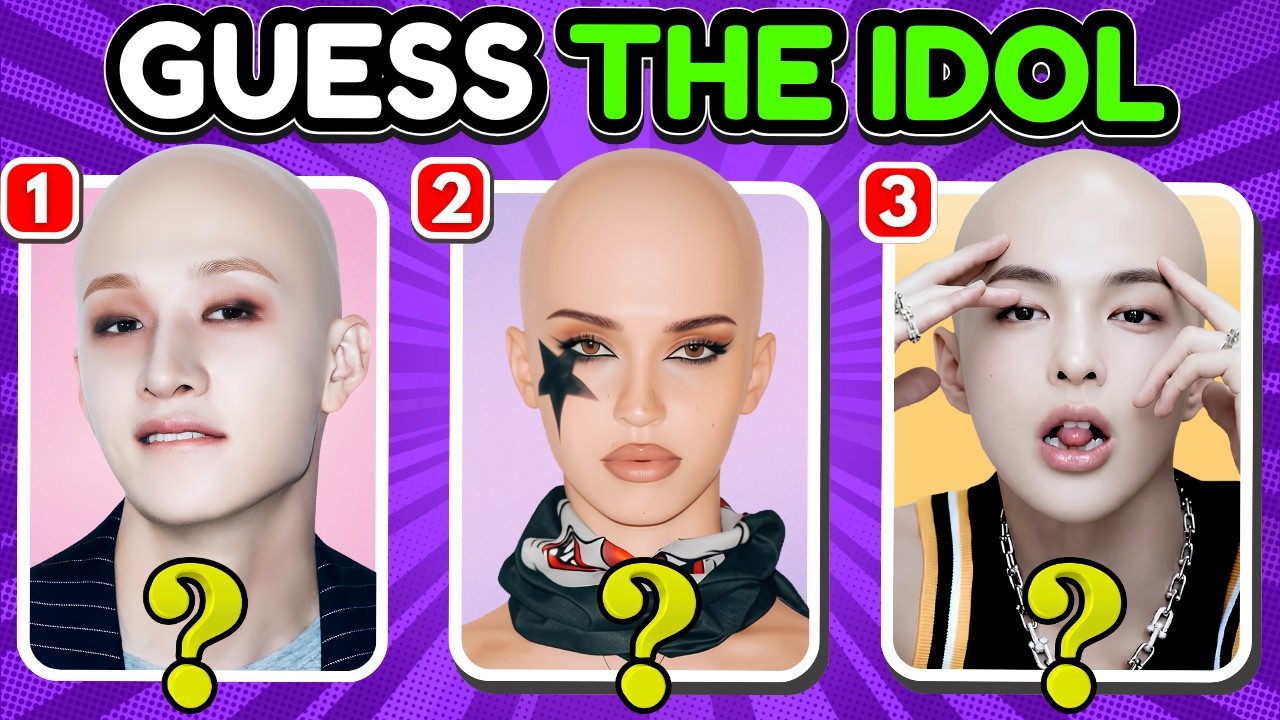 Угадайте K-pop айдола без волос! ⏳😂 Викторина по айдолам | Викторина по K-pop 2026