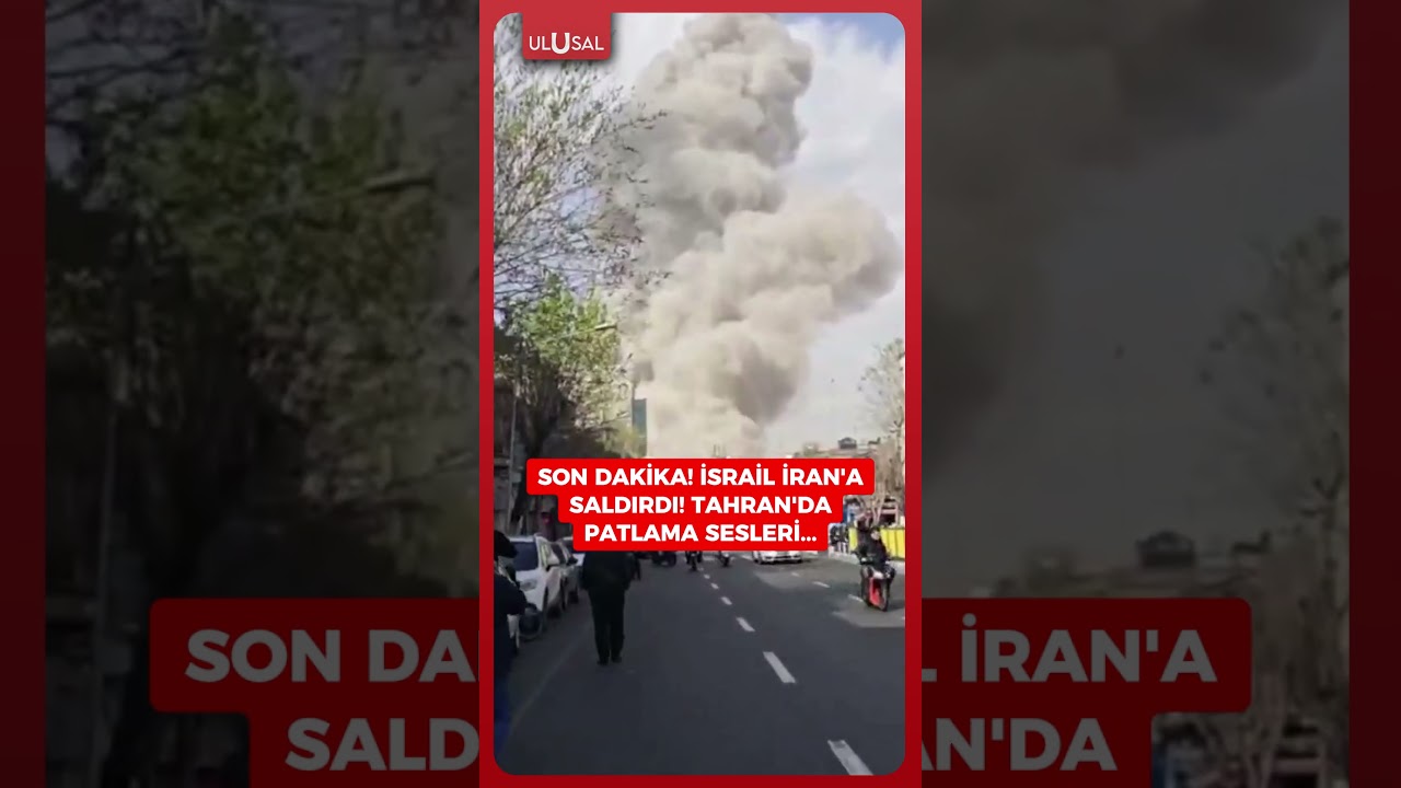 Tahran'da dumanlar y&uuml;kseldi... İsrail İran'a saldırdı #shorts #keşfet #iran #israil
