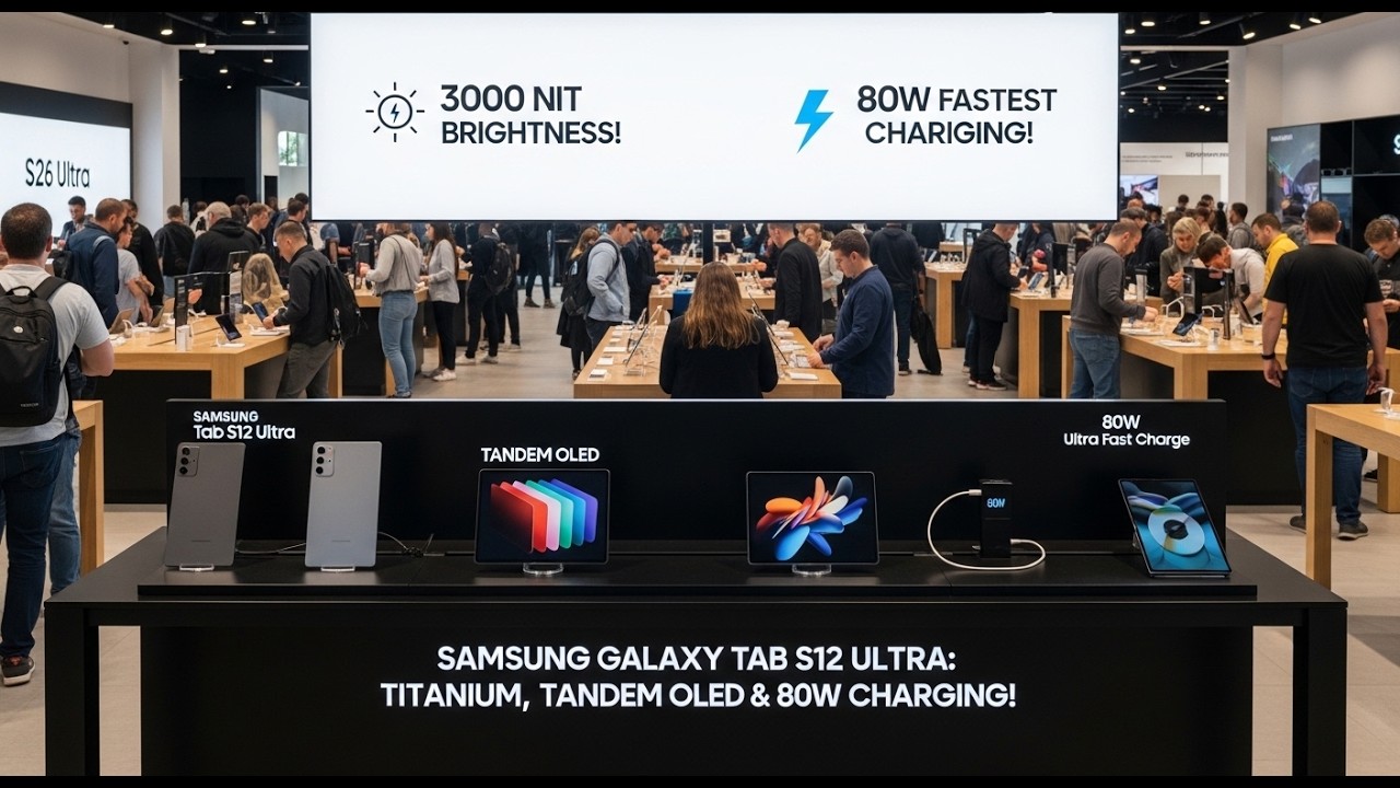 Samsung Galaxy Tab S12 Ultra: Titanium, Tandem OLED & 80W Charging!