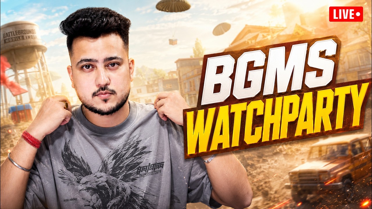 BGMS WATCHPARTY WITH HRISHAV! GODLIKE IS BACK IN BGMS LIVE !kick