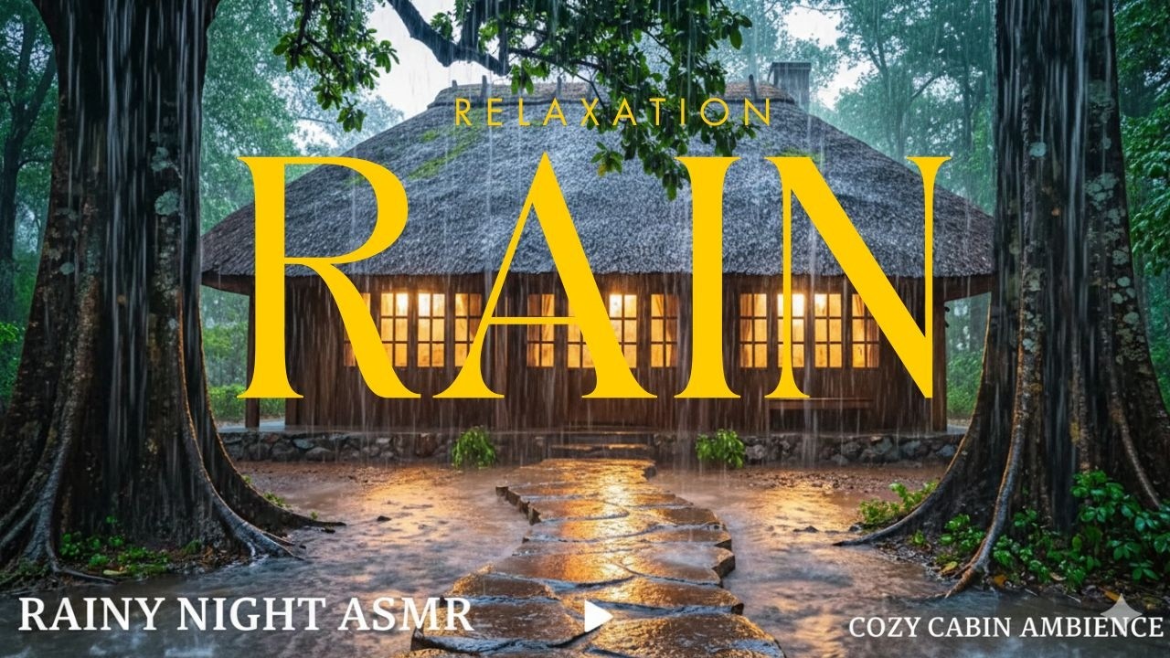 RELAXATION Rain in Front of House in the Forest #relaxation #rain #insomnia #indonesia #usa #army 