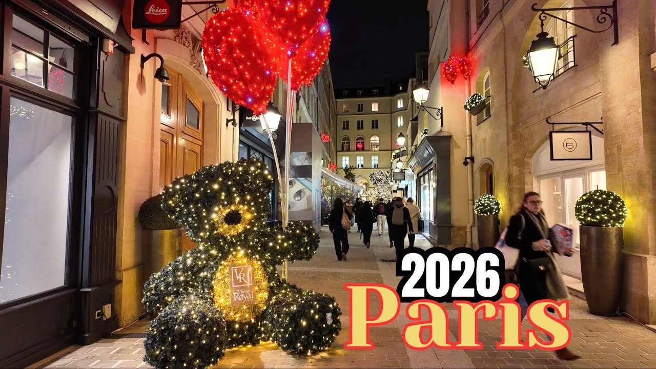 Paris Christmas Lights 2025 ✨ | 4K HDR Paris Walk  | Paris New Years 2026