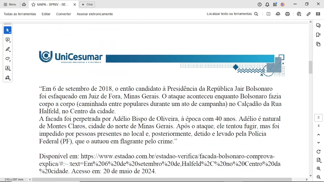 MAPA - SPRIV - SEGURAN&Ccedil;A PESSOAL E EXECUTIVA - 52_2024