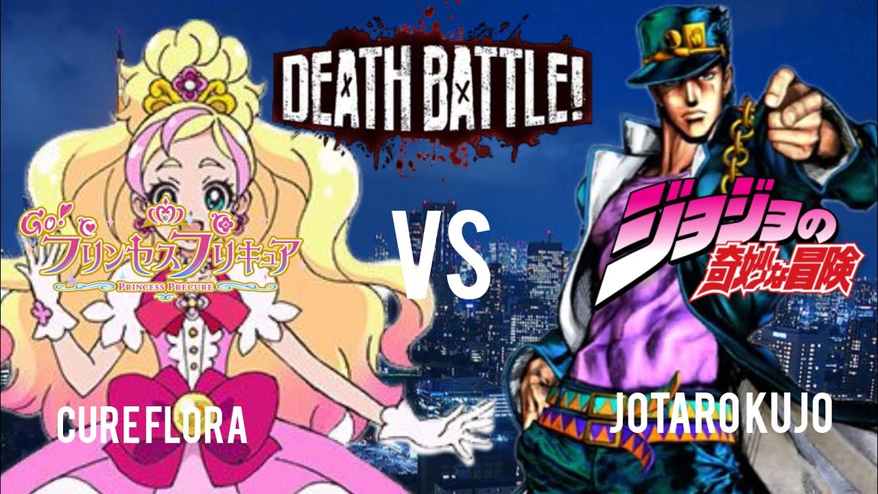 Death Battle Cure Flora VS Jotaro Kujo