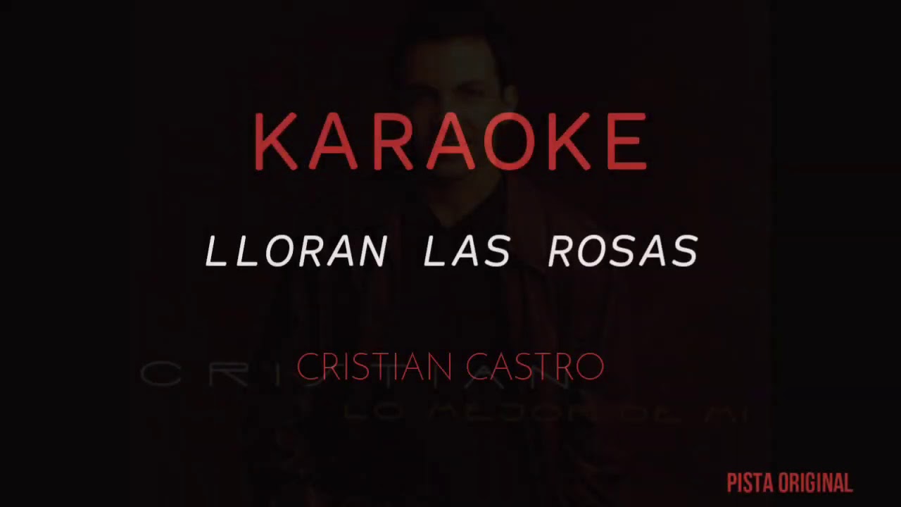 Cristian Castro - Lloran Las Rosas | Karaoke