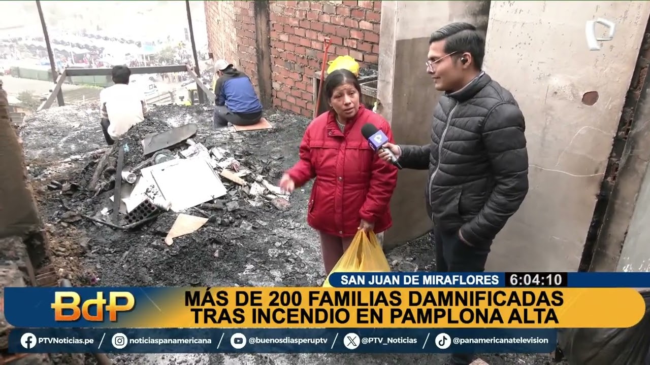 SJM: m&aacute;s de 200 familias damnificadas tras incendio en Pamplona Alta