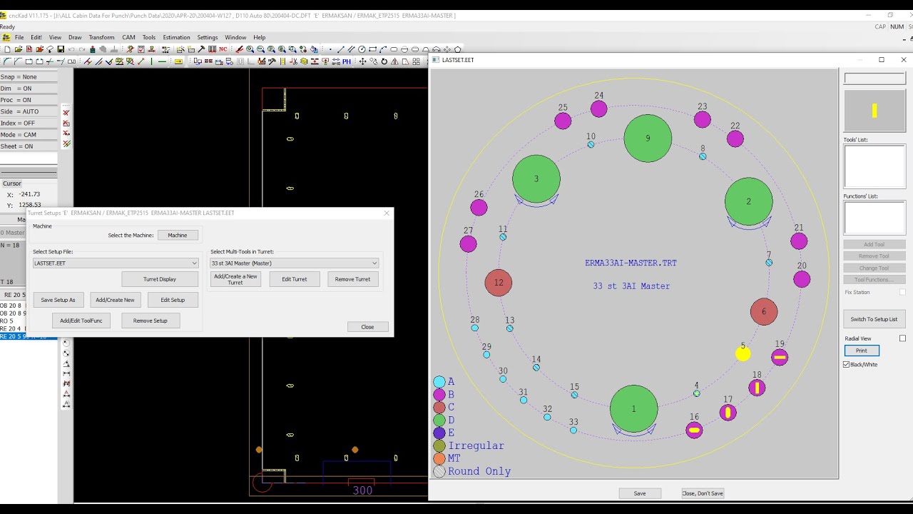 Wow to change the cnckad turret | And make a program for the cnc punching machine