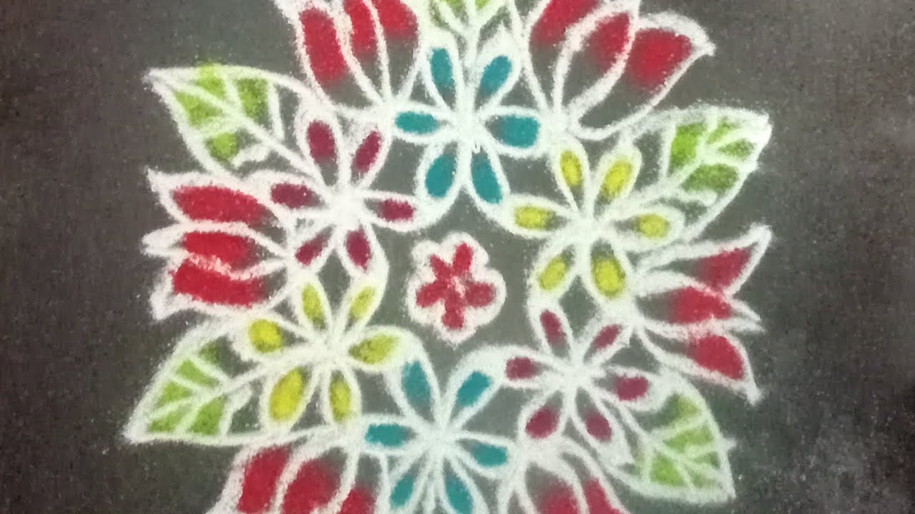7 to 4 dots rangoli design for beginners #artofpayalrangoli #indianrangole #dialyrangoli #kolam 