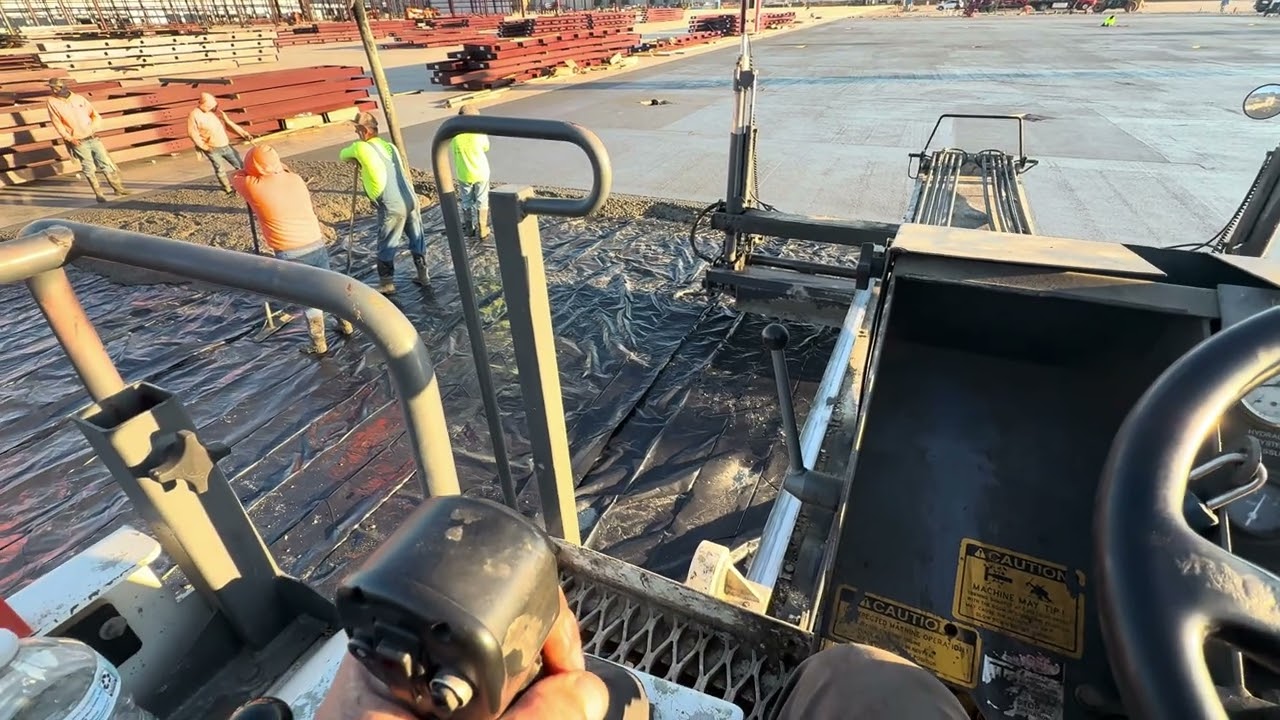 Somero laser screed hand control action 