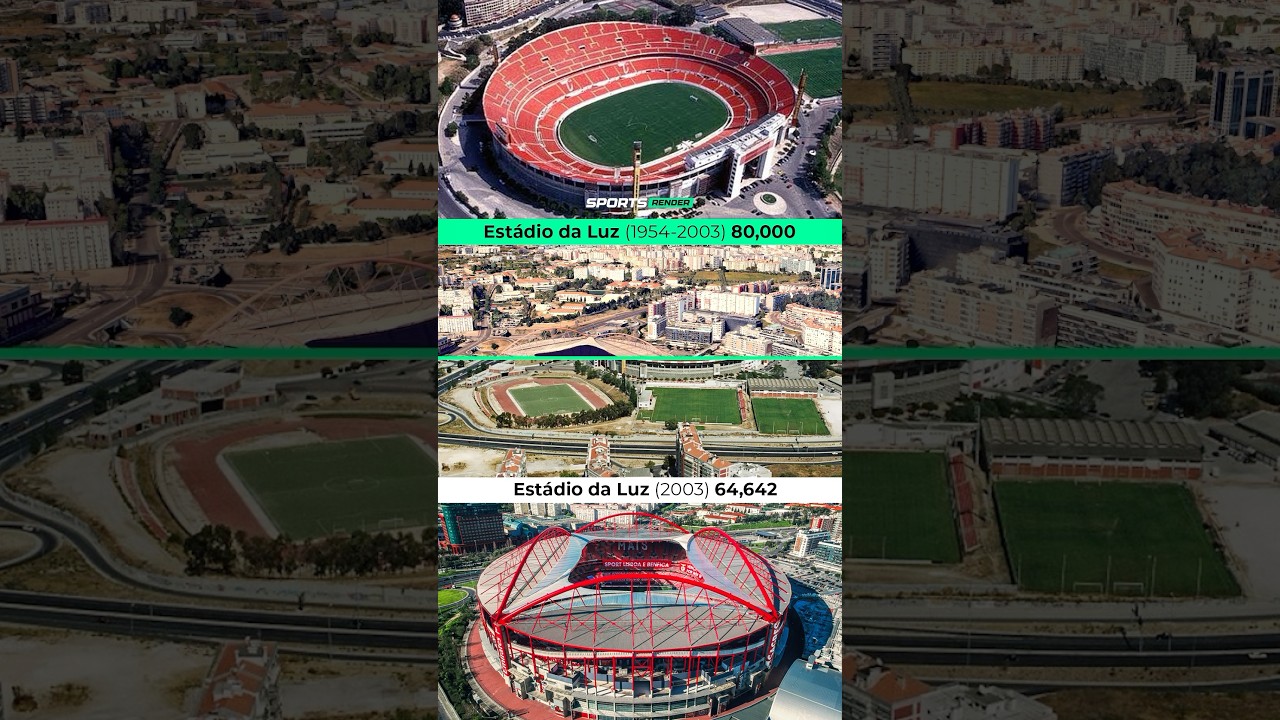 🏟️ Estadio da Luz: Then & Now 🔥From the legend of the past to the greatness of the present! ❤️