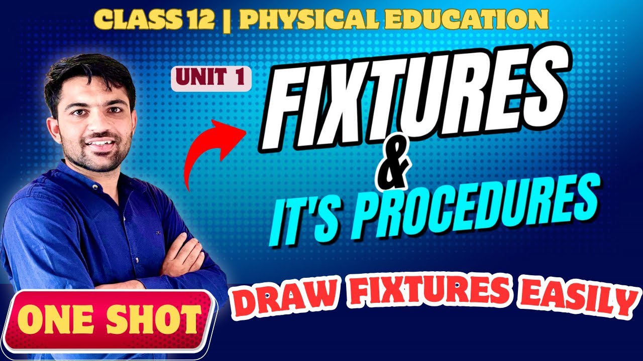 Fixtures and its procedures Class 12 Unit 1 Physical Education Explained How to draw fixtures